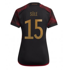 Niemcy Niklas Sule #15 Koszulka Wyjazdowych Kobiety MŚ 2022 Krótki Rękaw